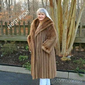 Vintage 1960s Long Hair Beaver Fur Coat L